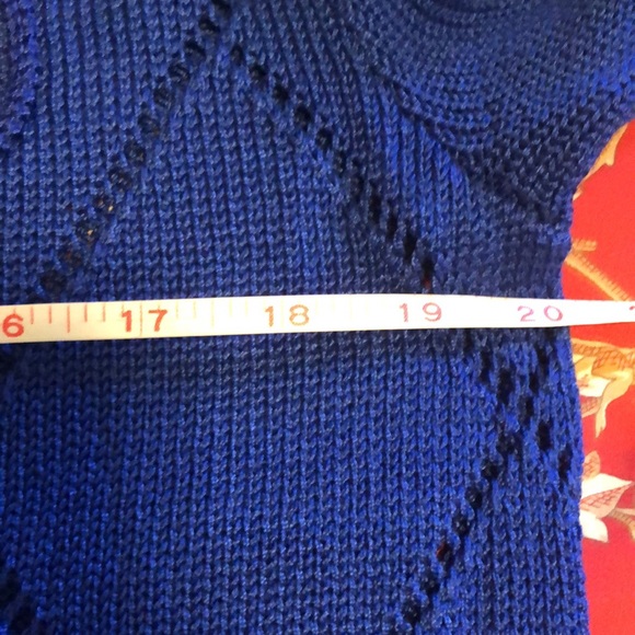 Vintage Peruvian Connection knit Cardigan Sweater 💯 Pima cotton, size Large - Picture 12 of 12